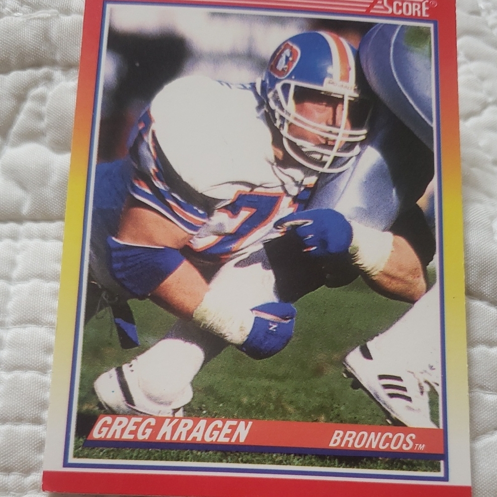 Greg Kragen Broncos Trading Card